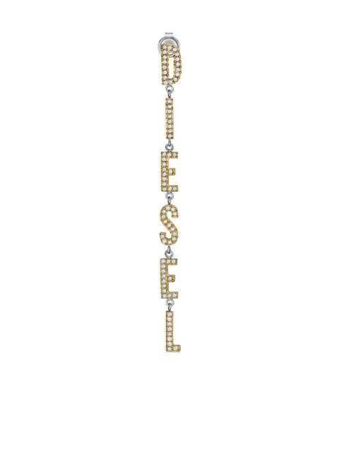 Diesel logo-lettering earring