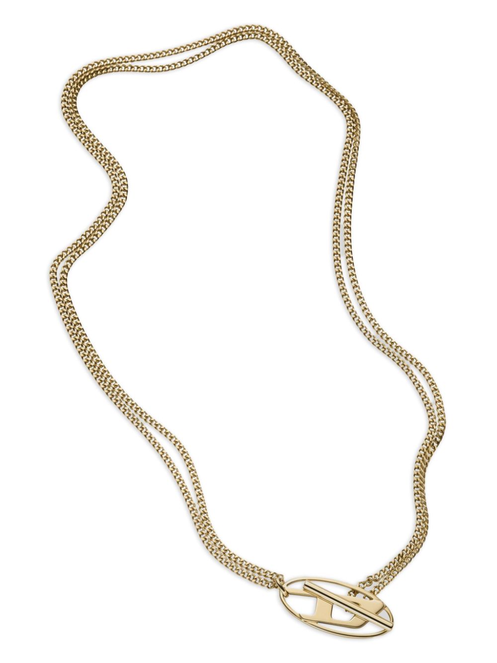 Oval D-plaque necklace