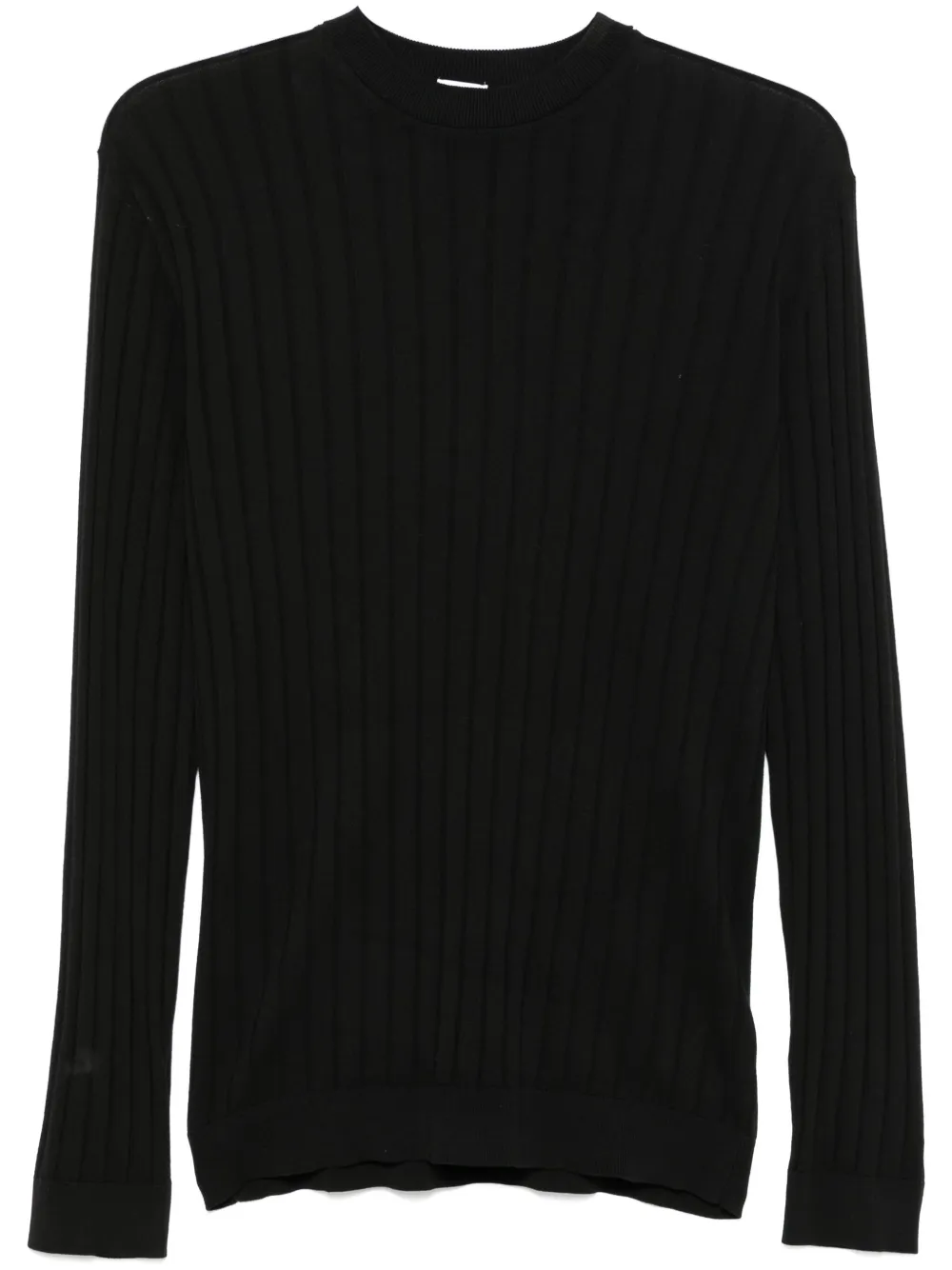 Eleventy ribbed-knit sweater Zwart