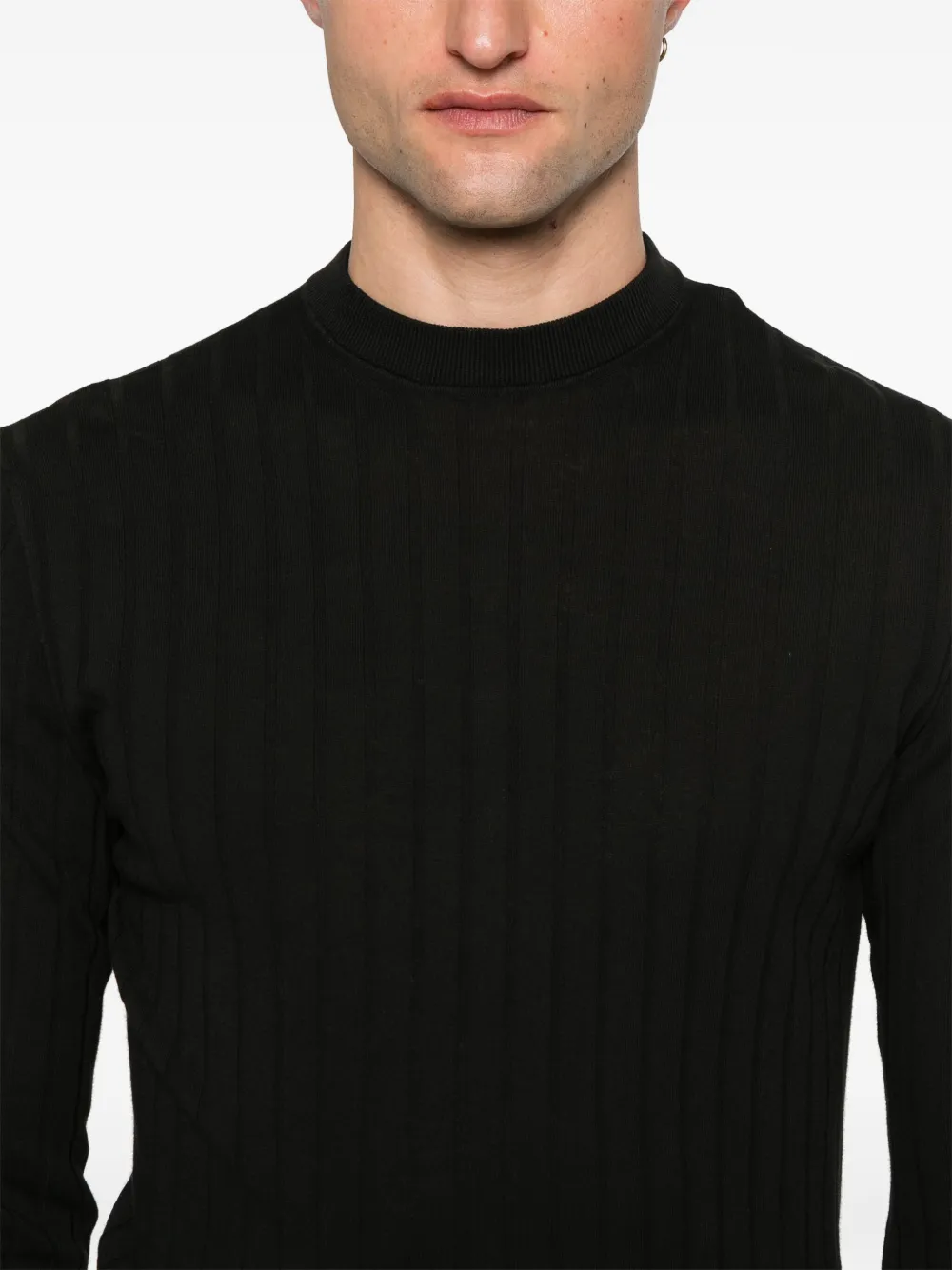 Eleventy Geribbelde sweater Zwart