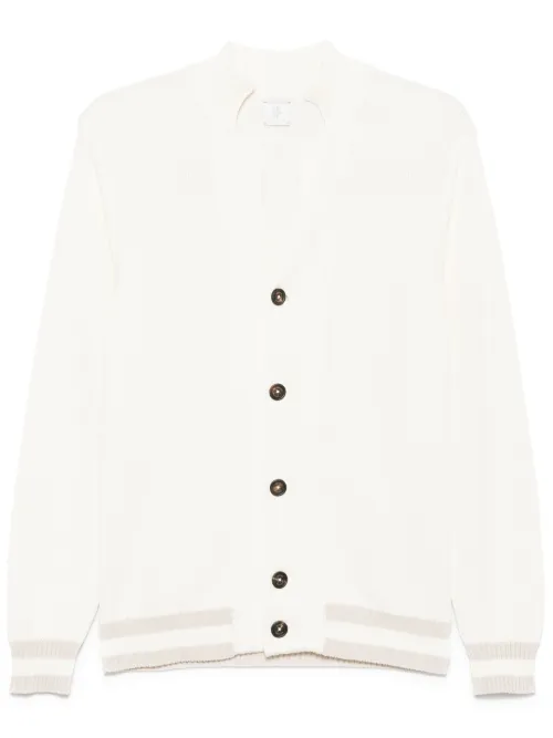 Cardigan à détail de rayures - Eleventy - Modalova