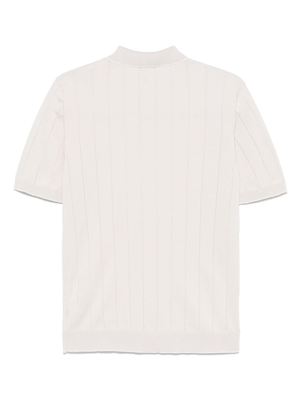 Eleventy ribbed-knit polo shirt - Beige