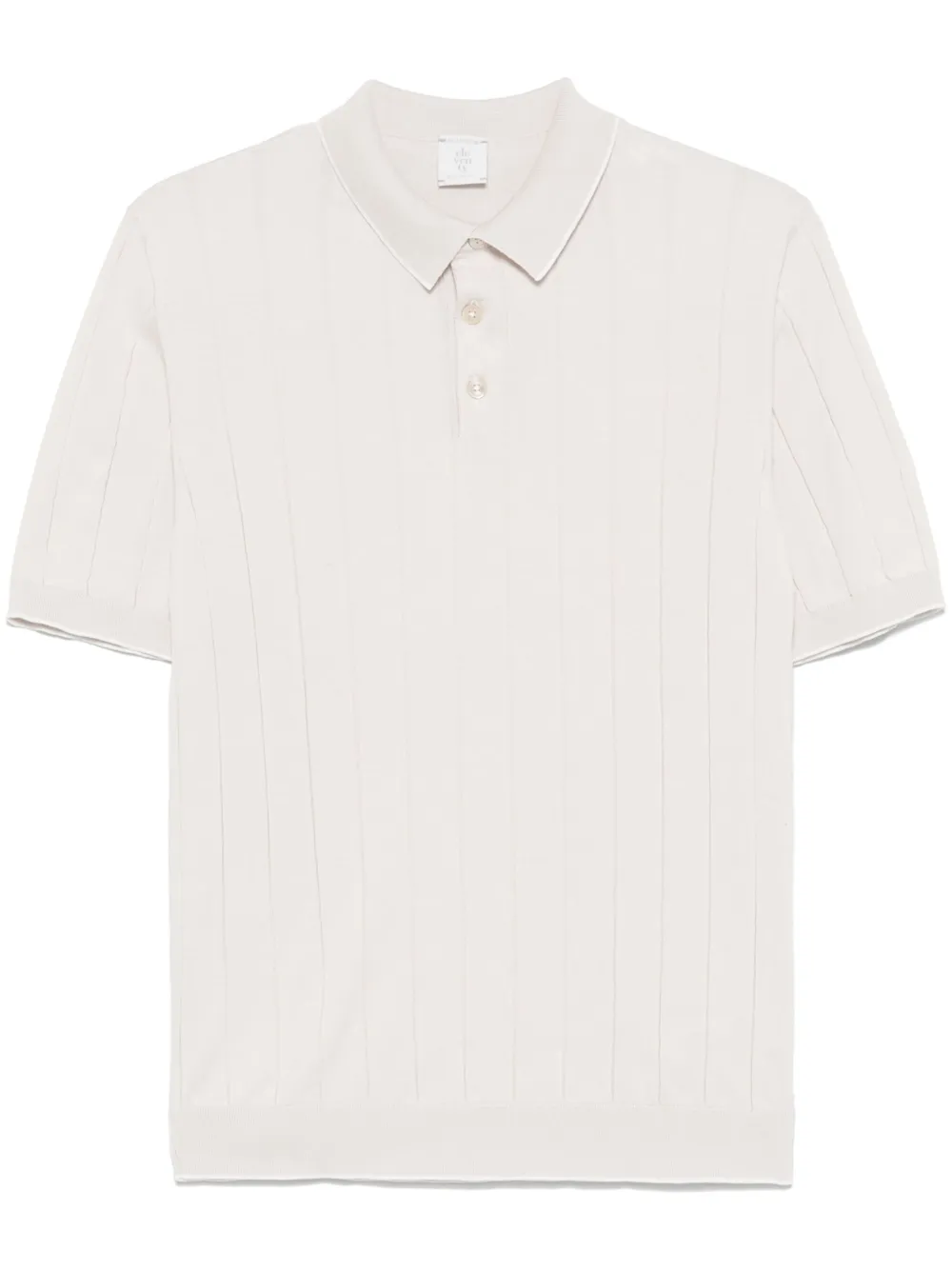 Eleventy playera tipo polo tejida de canalé | neutro | Image 1