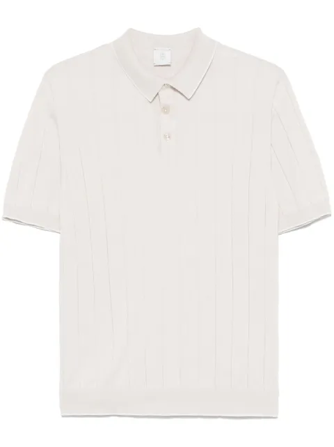 Eleventy ribbed-knit polo shirt