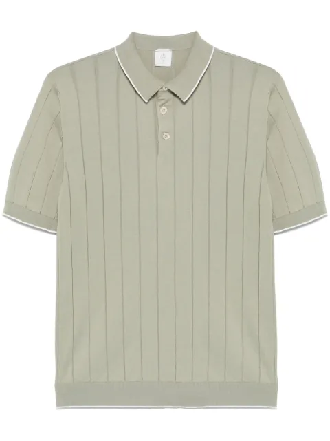 Eleventy ribbed-knit polo shirt