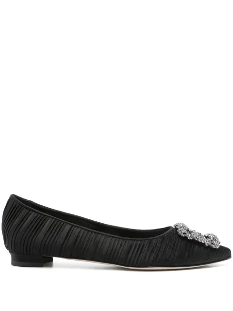 Manolo Blahnik pleated pumps