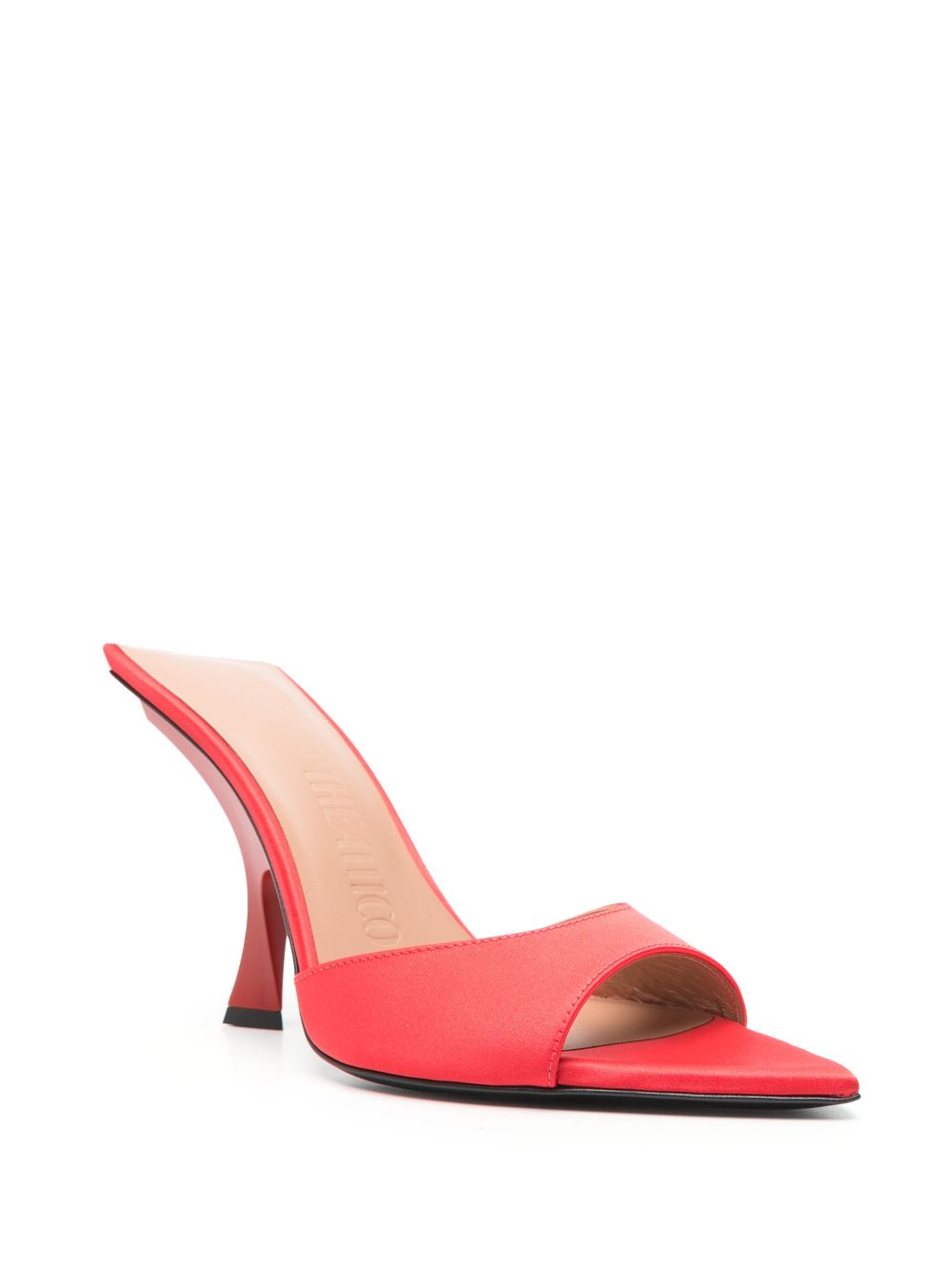 The Attico 100mm pointed-toe sandals - Red