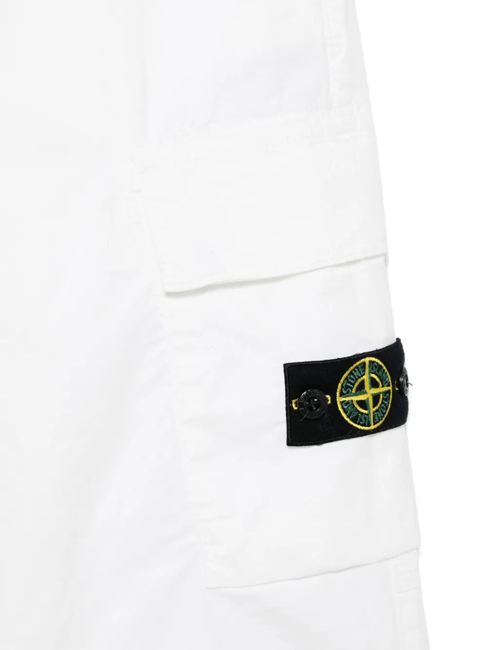 Stone Island Junior Broek met toelopende pijpen Wit