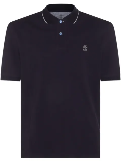 Brunello Cucinelli embroidered polo shirt