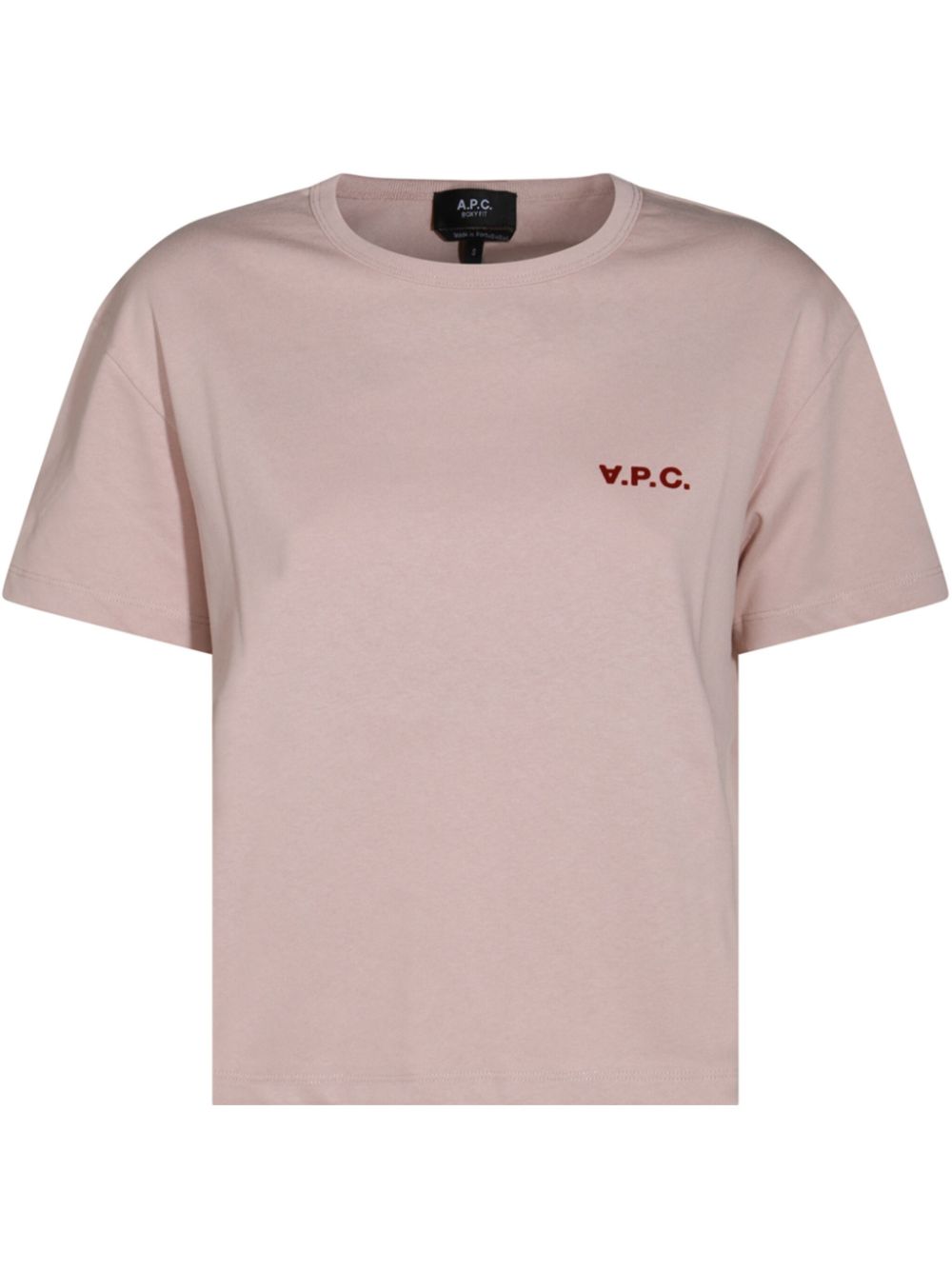 A.P.C. logo-print T-shirt Roze