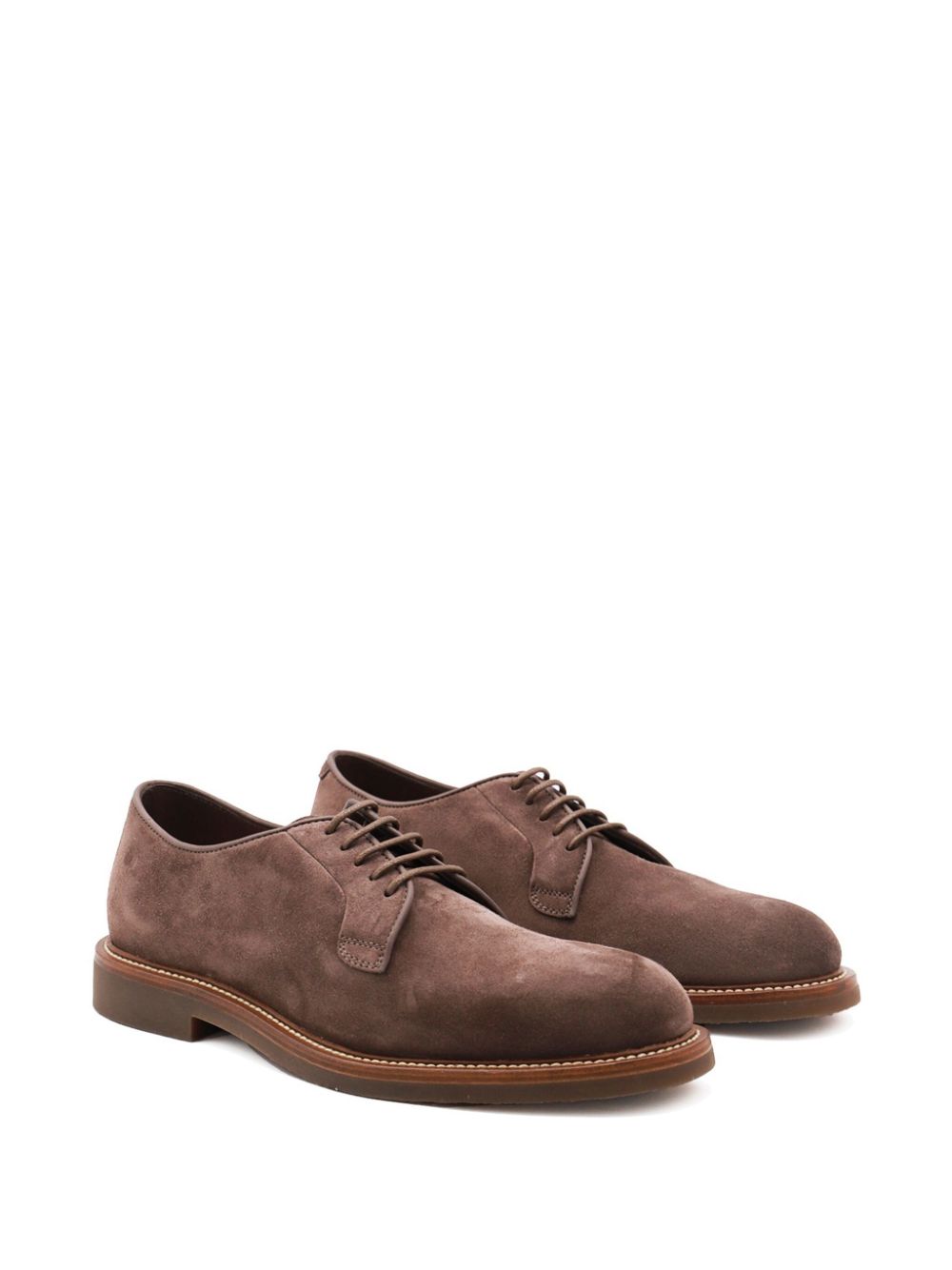 Brunello Cucinelli suede derby shoes Brown