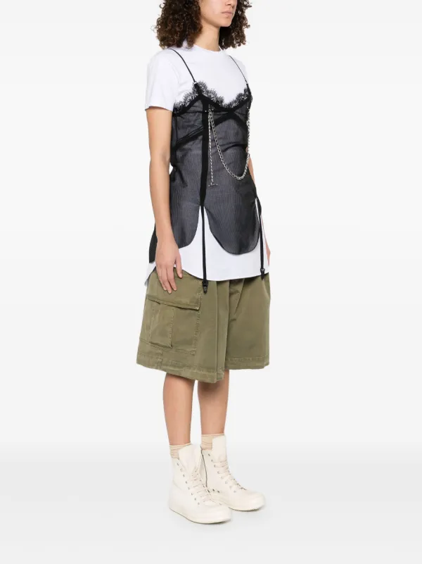 DSQUARED2 Pierced Apron Dress | Black | FARFETCH