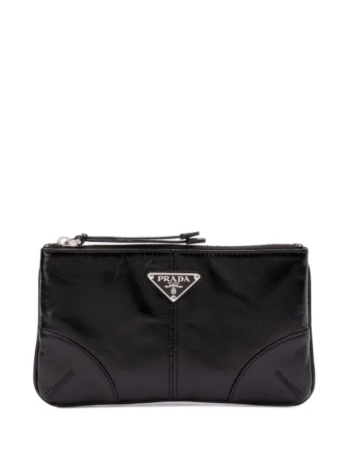 Portefeuille à logo triangulaire - Prada - Modalova