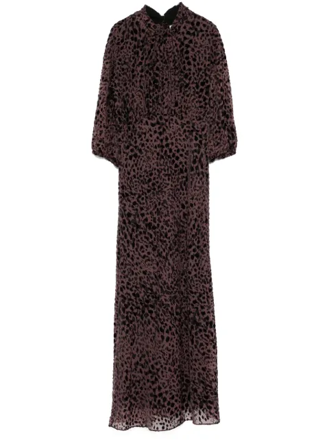 Ba&Sh leopard-flocked midi dres