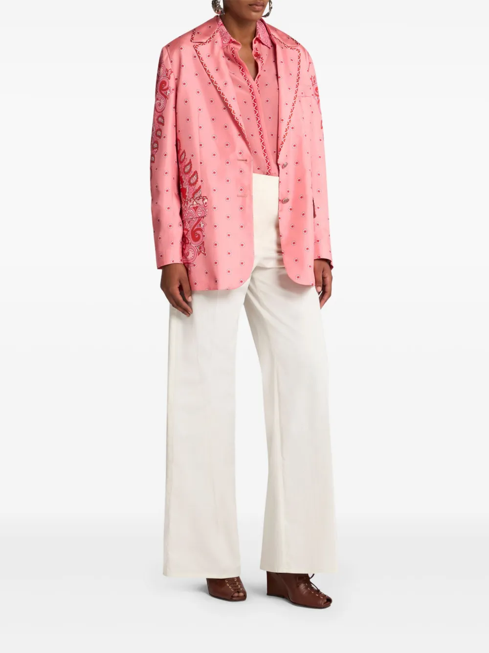 ETRO Blazer met paisley-print - Roze