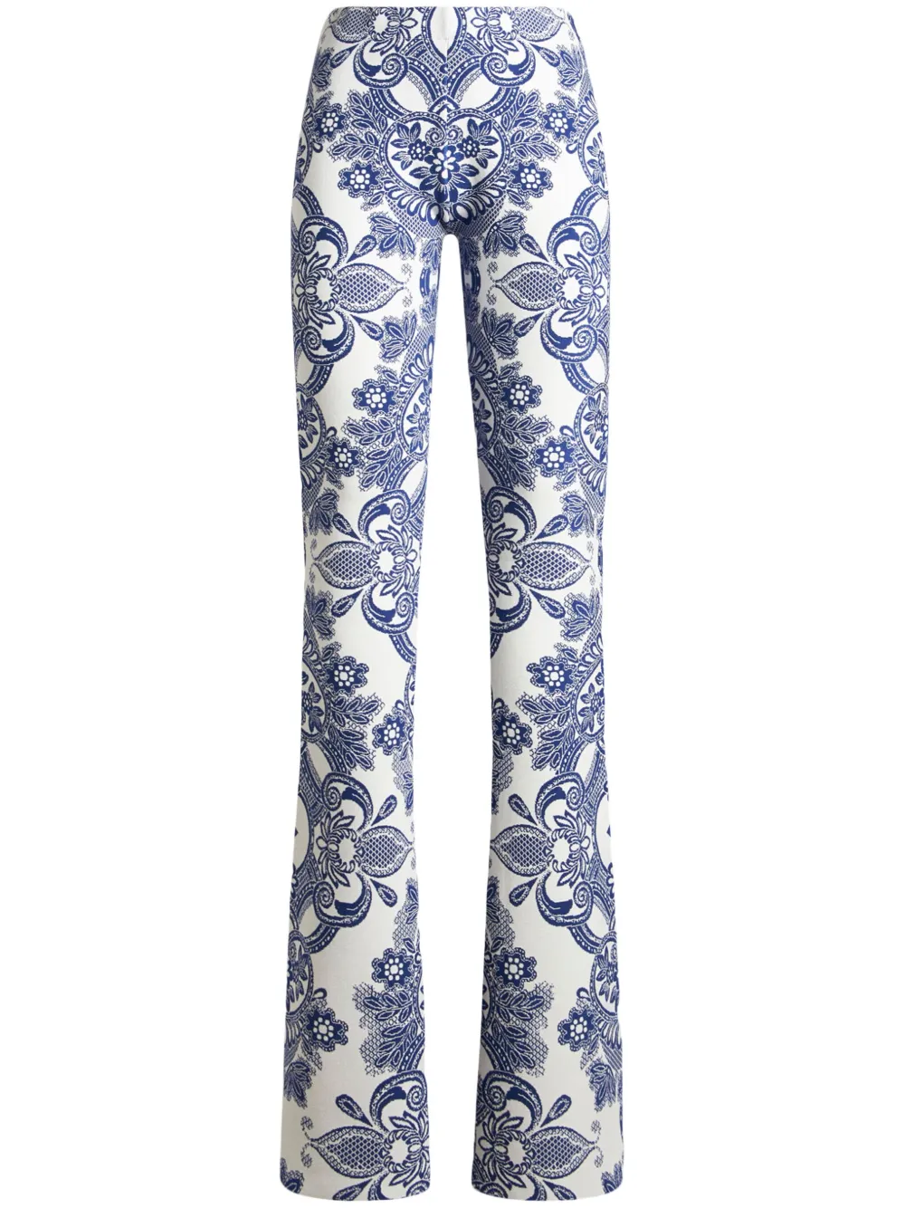 ETRO Gebreide broek met kanten patroon Wit