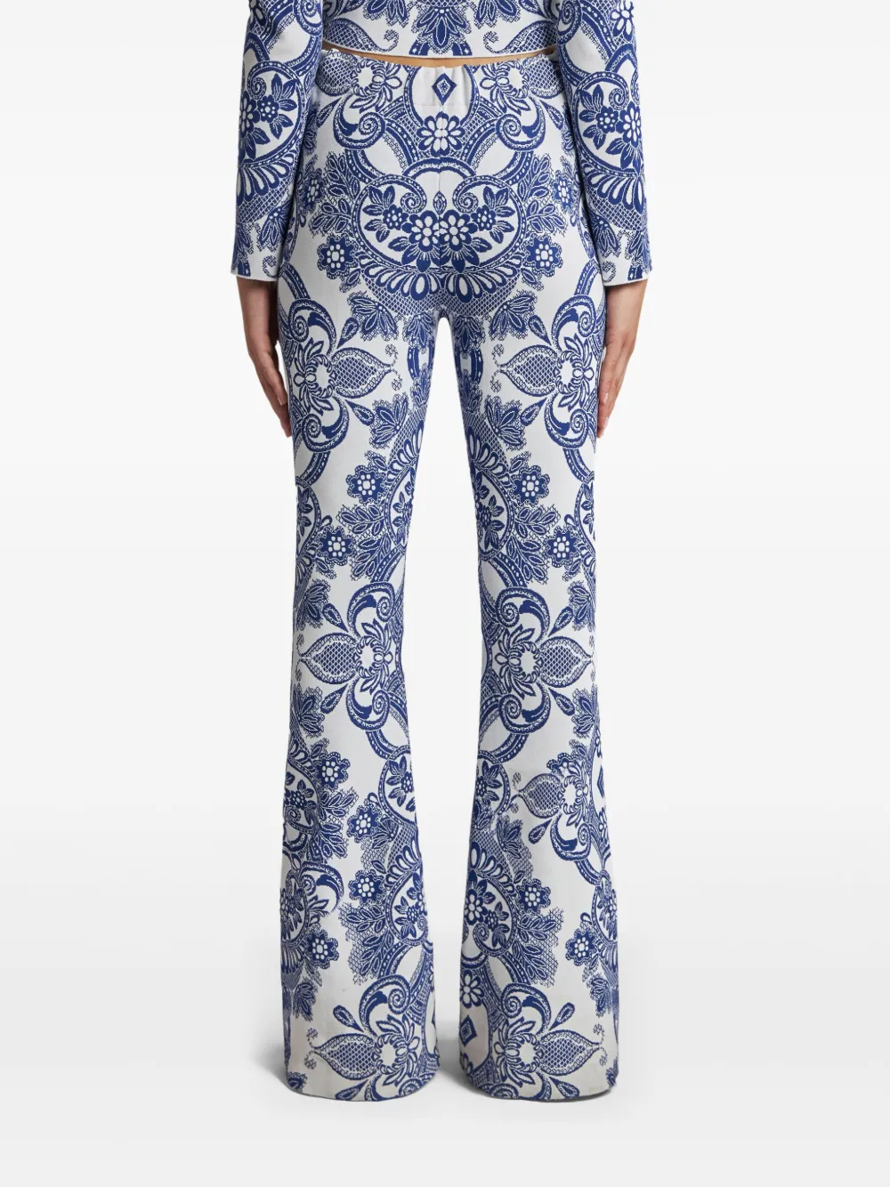 ETRO Gebreide broek met kanten patroon Wit