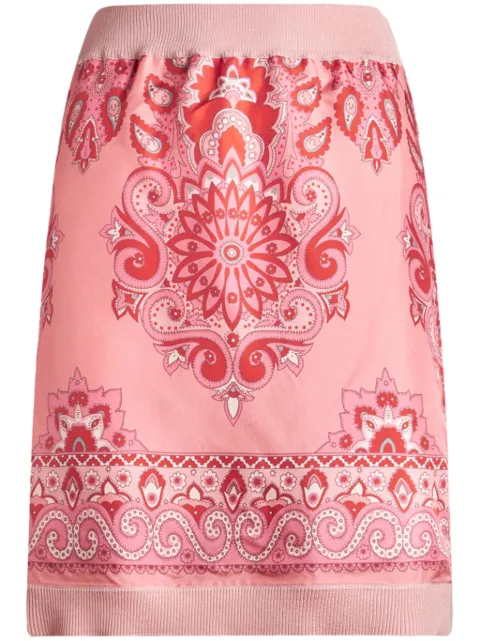ETRO printed-panel knitted skirt