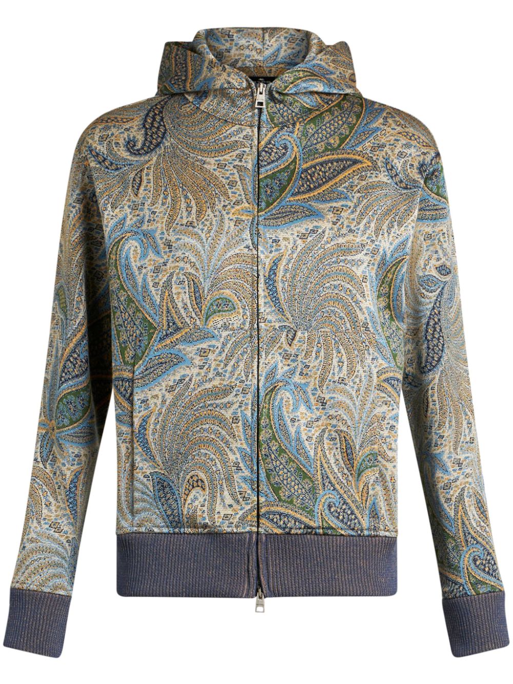 ETRO paisley-print hoodie Blauw