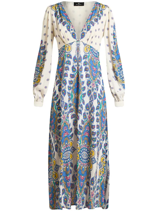 ETRO★ペイズリー ドレス ETRO ペイズリードレス | ブラック | FARFETCH JP