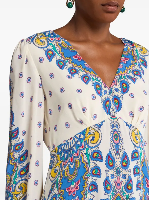 ETRO★ペイズリー ドレス ETRO ペイズリー ドレス | レッド | FARFETCH JP