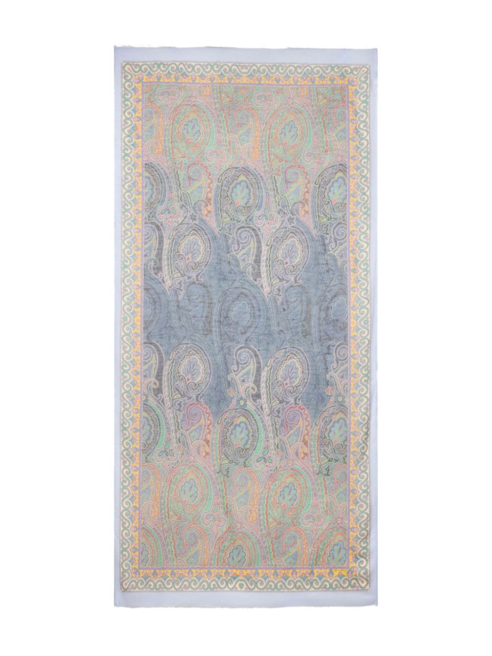 ETRO paisley-motif slub scarf Groen