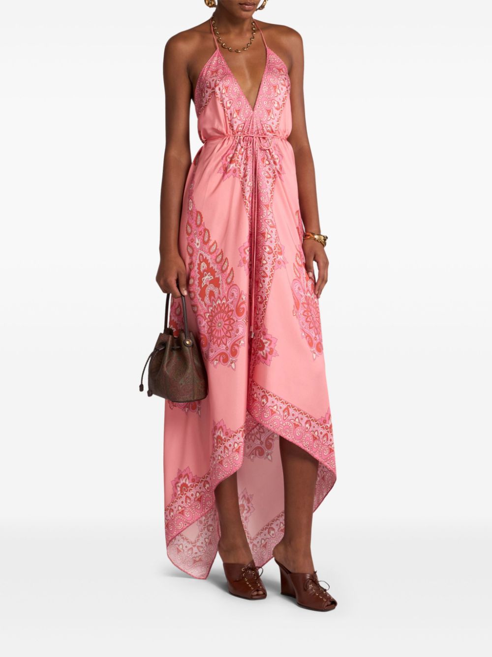 ETRO paisley-print maxi dress - Roze