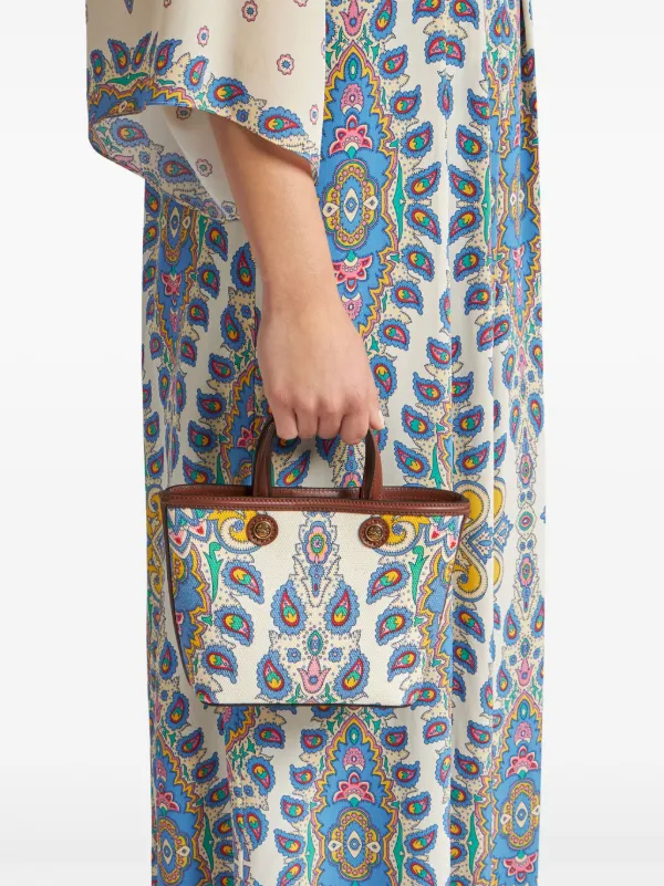 【関税&送料込】Etro Borsa Essential ETRO Borsa Da Viaggio Con Stampa Paisley Jacquard | Blu