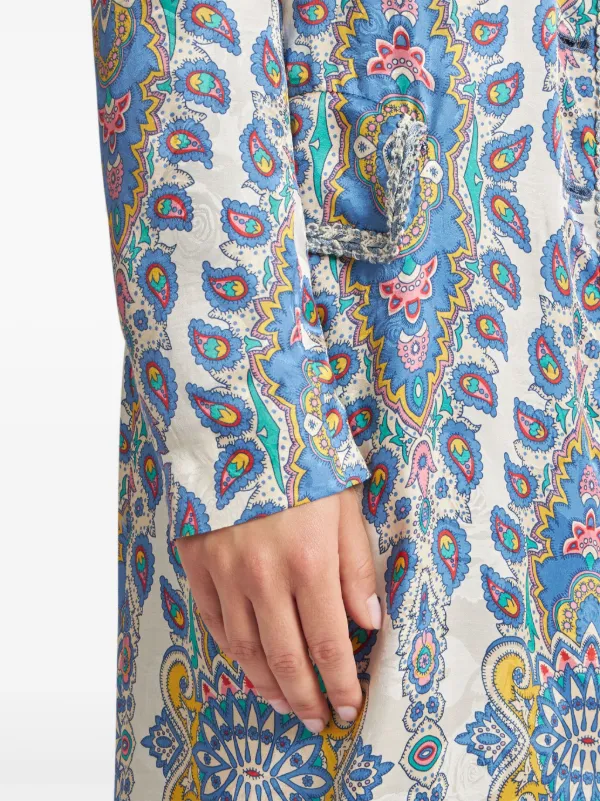 ETRO ペイズリー プリント コート ホワイト ETRO ペイズリー コート | ホワイト | FARFETCH JP