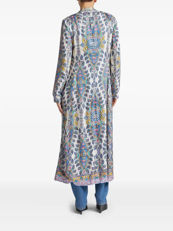 ETRO ペイズリー プリント コート ホワイト ETRO ペイズリー コート | ホワイト | FARFETCH JP