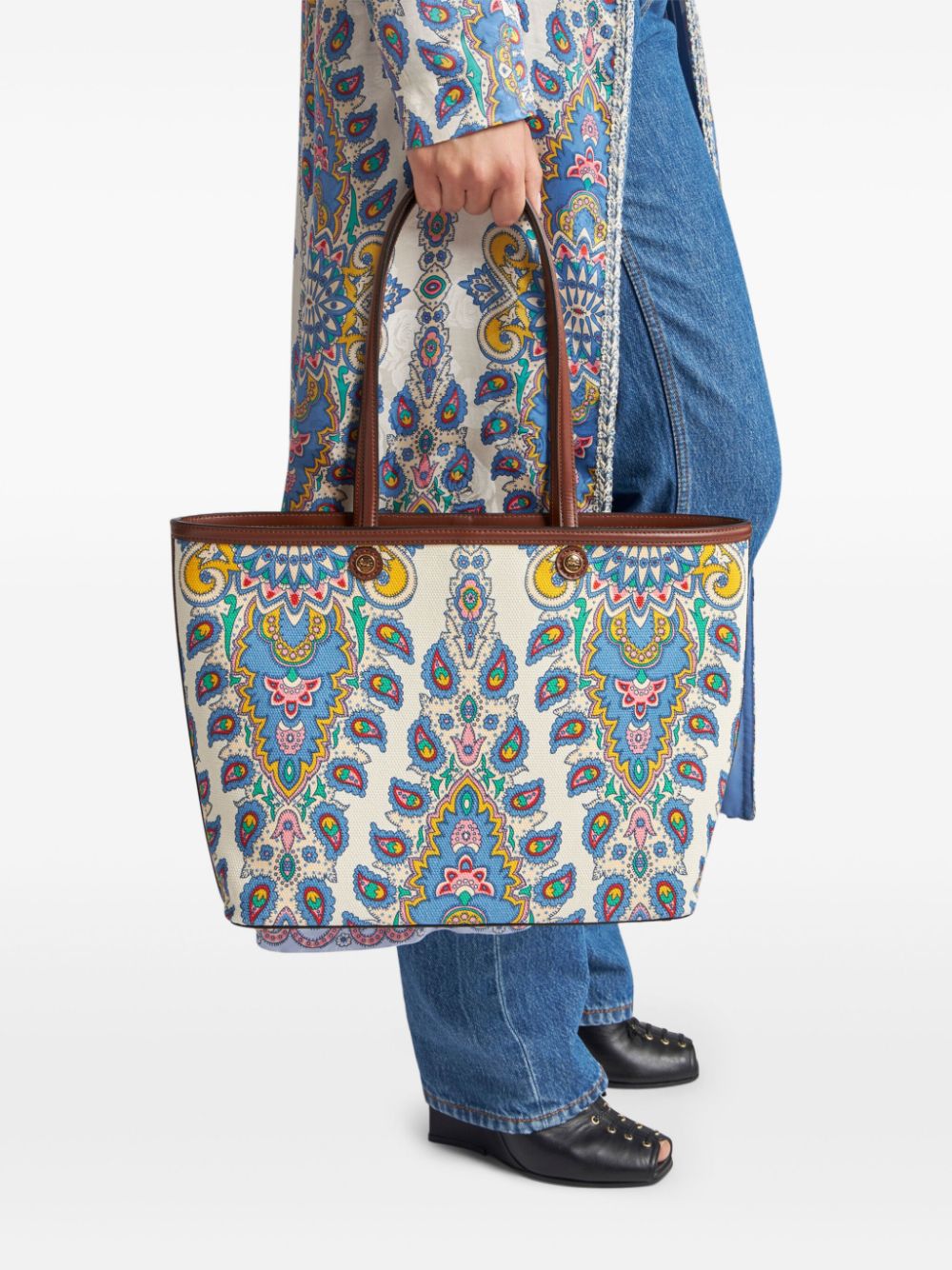 ETRO medium Essential tote bag - Blauw