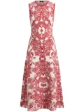 ETRO patterned-jacquard midi dress - Red