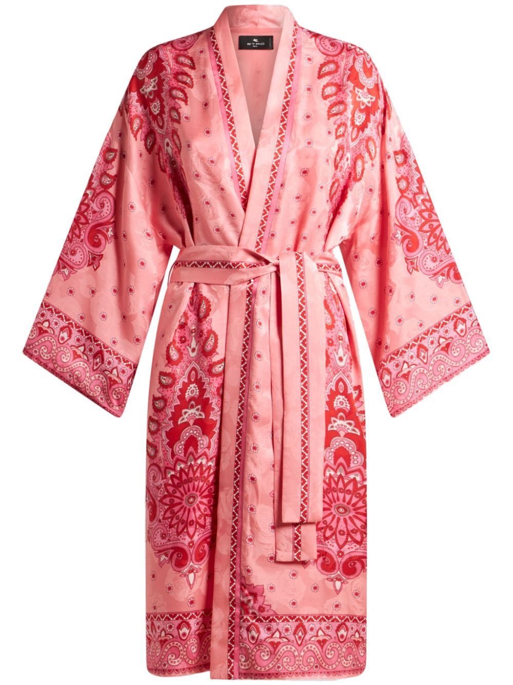 paisley-print robe jacket