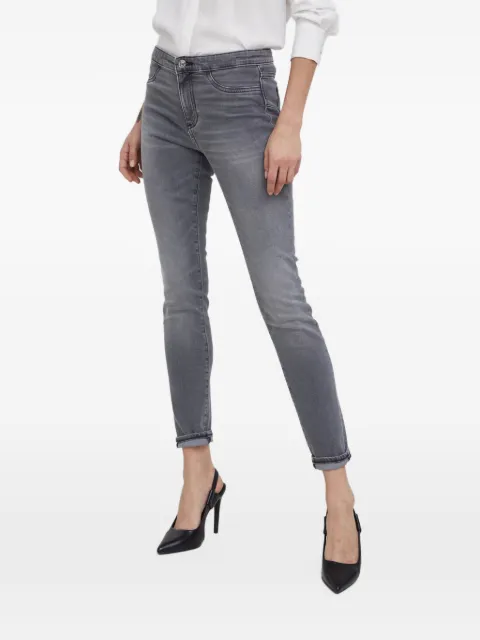 Armani Exchange logo-patch skinny jeans