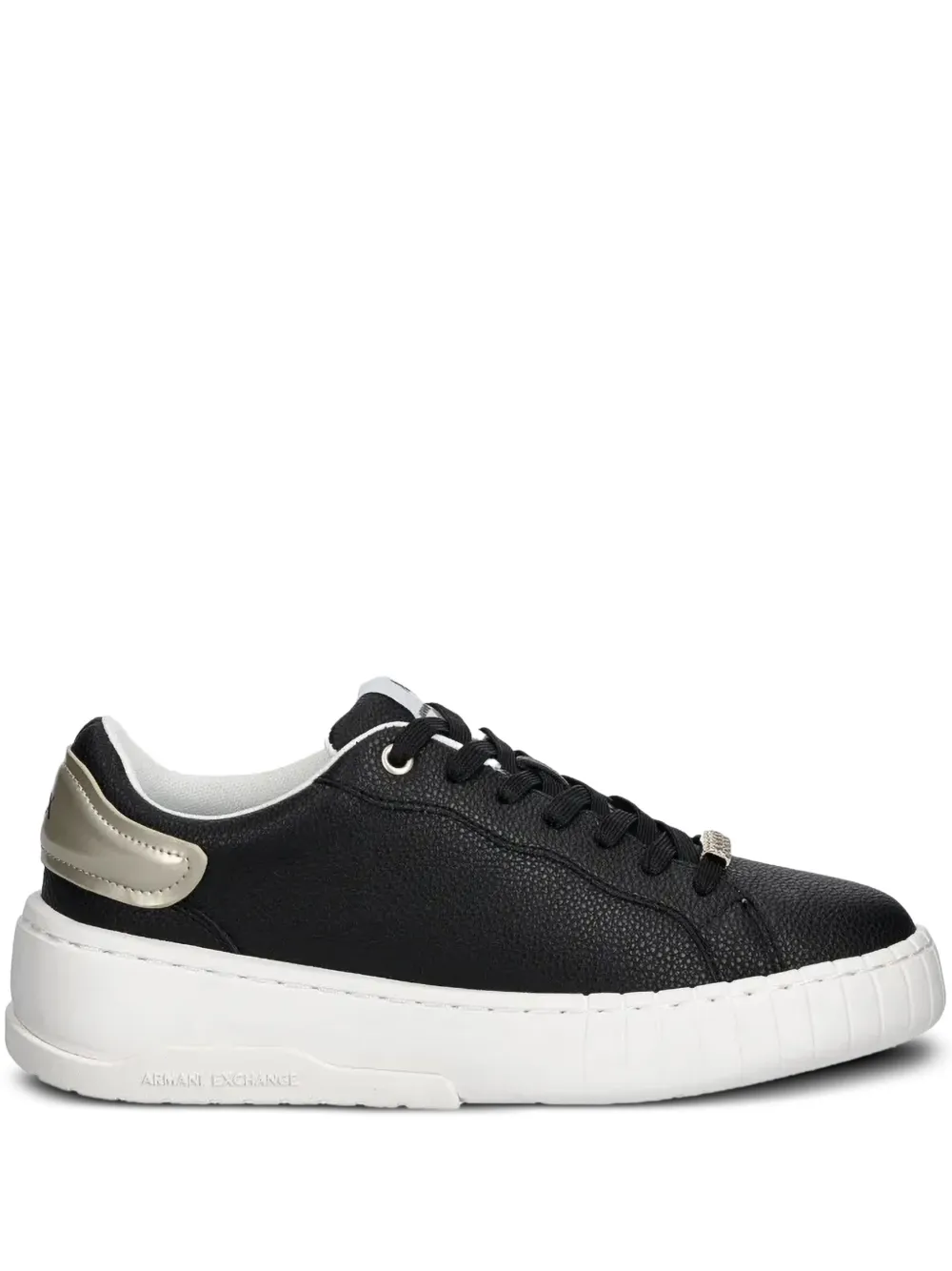 Armani Exchange faux-leather sneakers Black