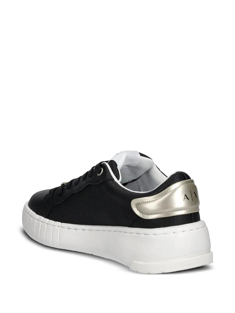 Armani Exchange faux-leather sneakers Black