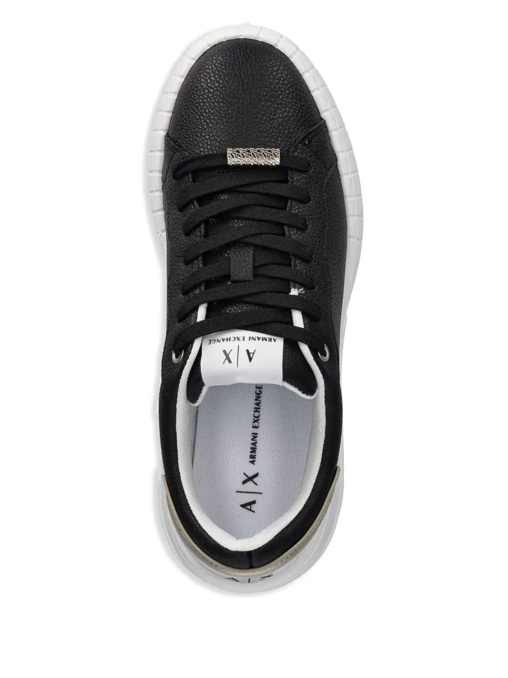 Armani Exchange faux-leather sneakers Black