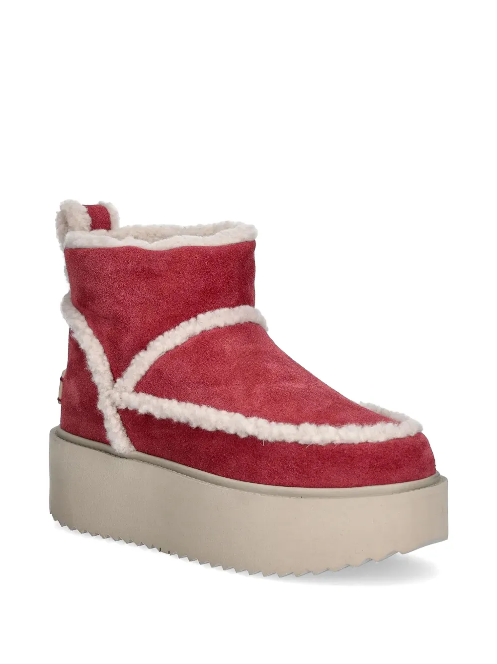 Inuikii x Coccinelle classic low shearling boots Pink