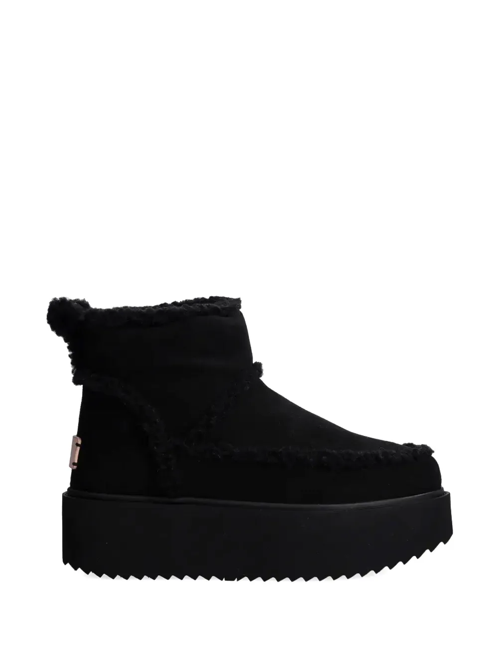 Inuikii x Coccinelle classic low shearling boots – Black