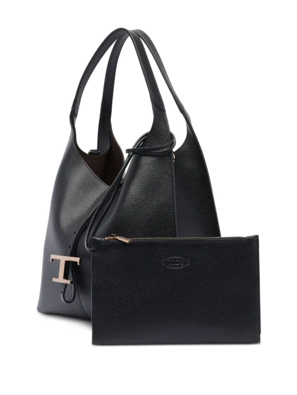 ショルダーバッグ・ポシェット TOD'S 'T Timeless' small shoulder bag (XBWTSEA0200XSO B015) Tod's Small T Timeless Shoulder Bag | Black | FARFETCH