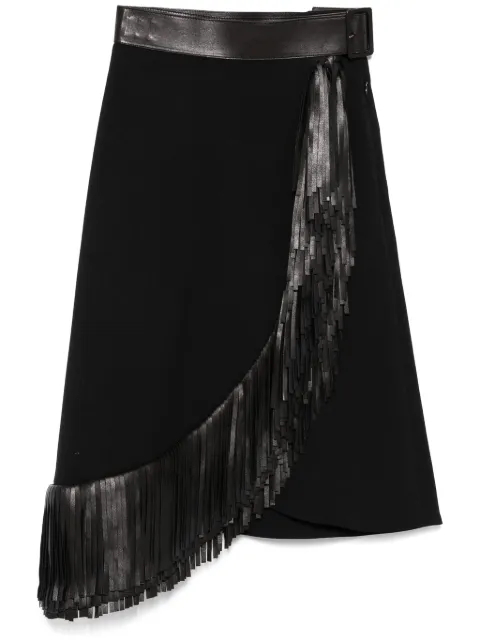 Alaïa fringed midi skirt
