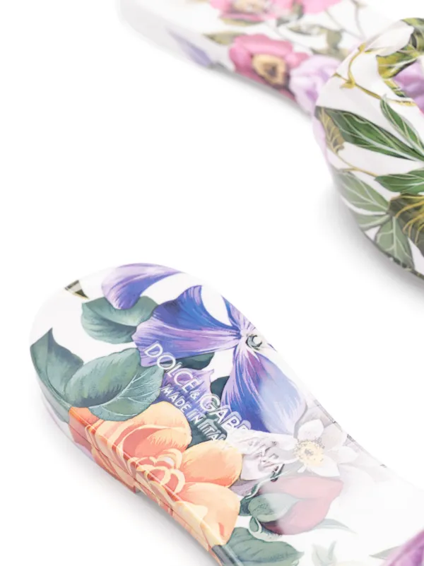 VIP【送料関税込】DOLCE&GABBANA PRINTED SLIDES Dolce & Gabbana floral-print Slides | White | FARFETCH