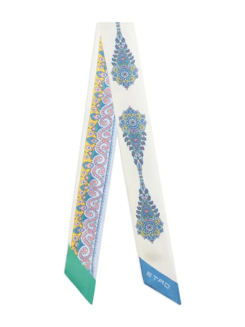 Foulard en soie à imprimé cachemire - ETRO - Modalova