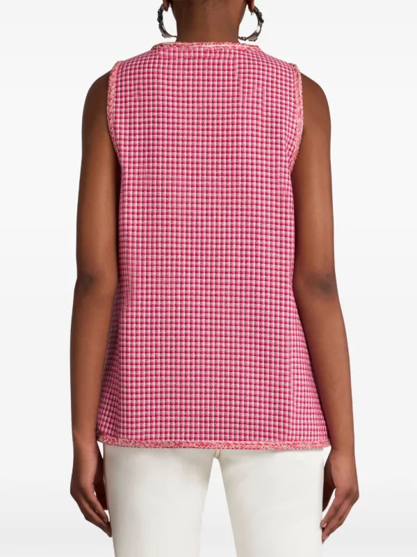 ETRO チェック ベスト | レッド | FARFETCH JP