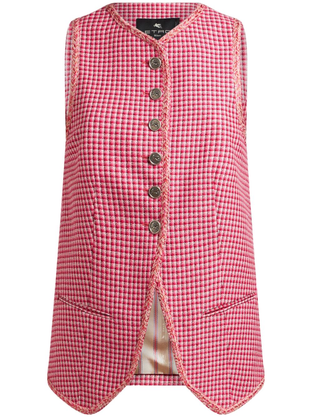 micro-check waistcoat