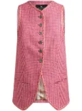 ETRO micro-check waistcoat - Red