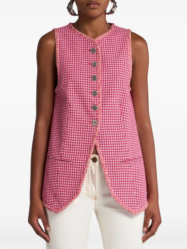 ベスト・ジレ ETRO FW23 HOUNDSTOOTH OVER VEST (11558_72510250) ETRO(エトロ) ベスト・ジレ(レディース) - 海外通販のBUYMA