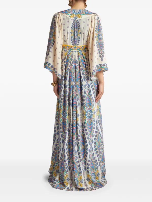 ★ETRO★ ペイズリー マキシ ドレス 送料関税込 ETRO ペイズリー マキシドレス | ホワイト | FARFETCH JP