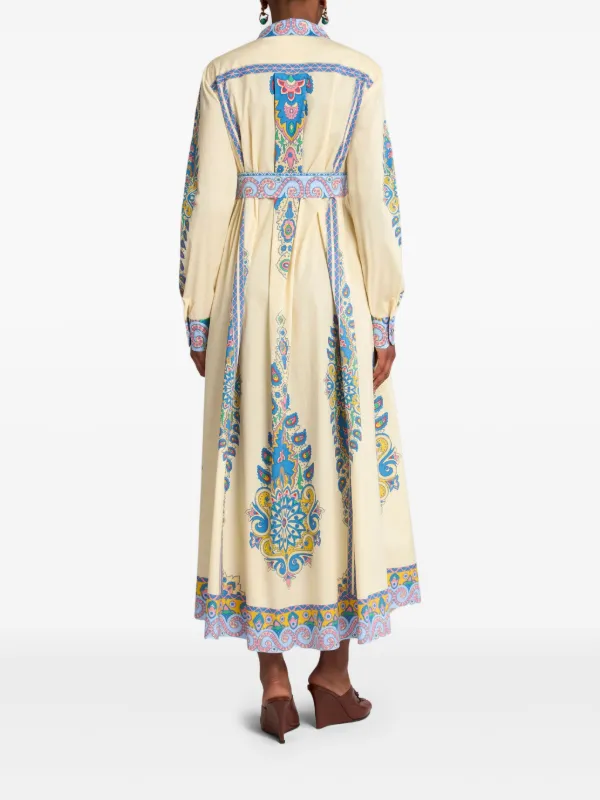 ◯関税送料込み エトロ ペイズリー柄シャツドレス ETRO ペイズリー シャツドレス | ホワイト | FARFETCH JP