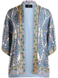 ETRO paisley-print silk robe jacket - White